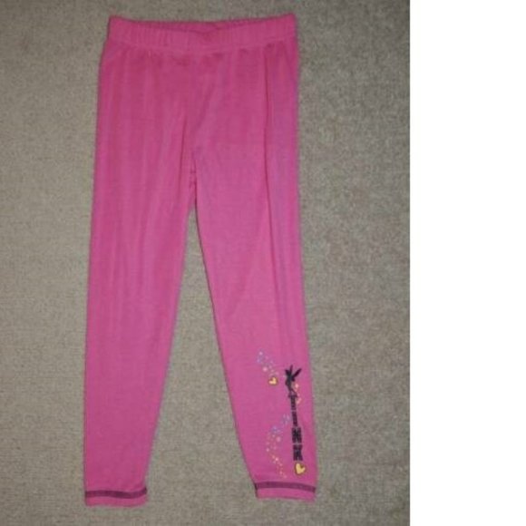 *Disney Tinkerbell Pajamas sz 4/6 Pink Short Sleeve Shirt & Pants & Lip 7 Pc Set - Picture 5 of 7